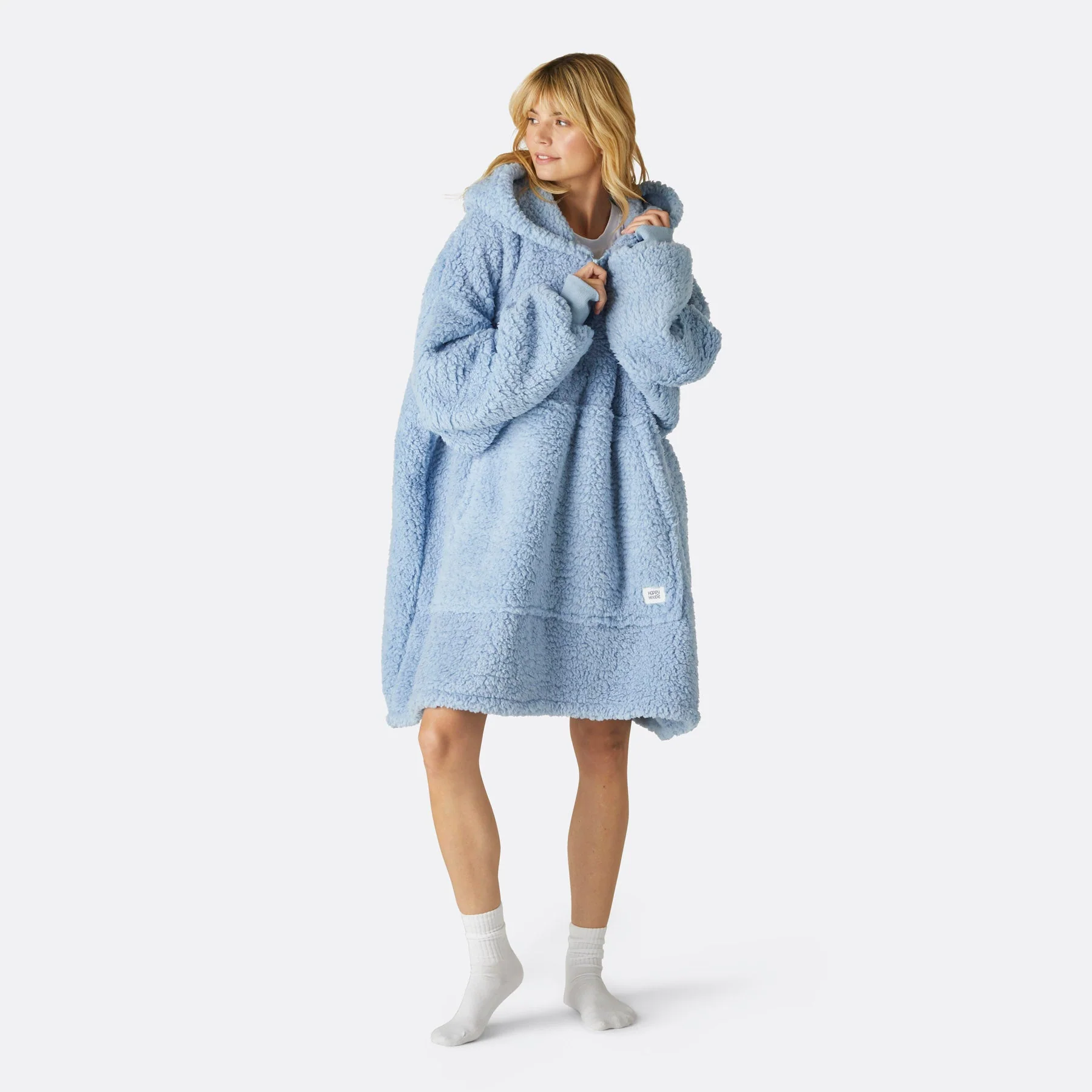 Blå Sherpa HappyHoodie - Image 3
