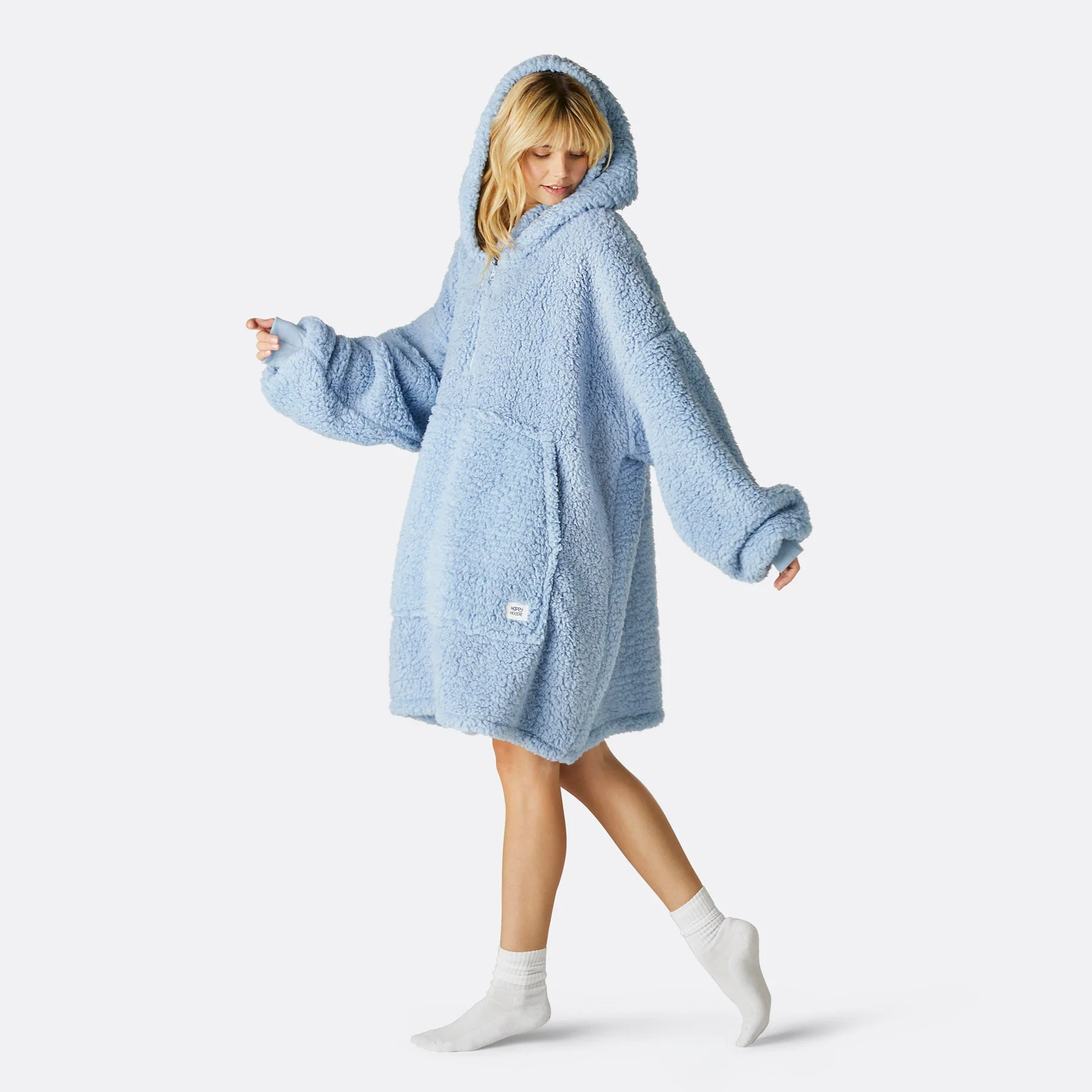 Blå Sherpa HappyHoodie - Image 4