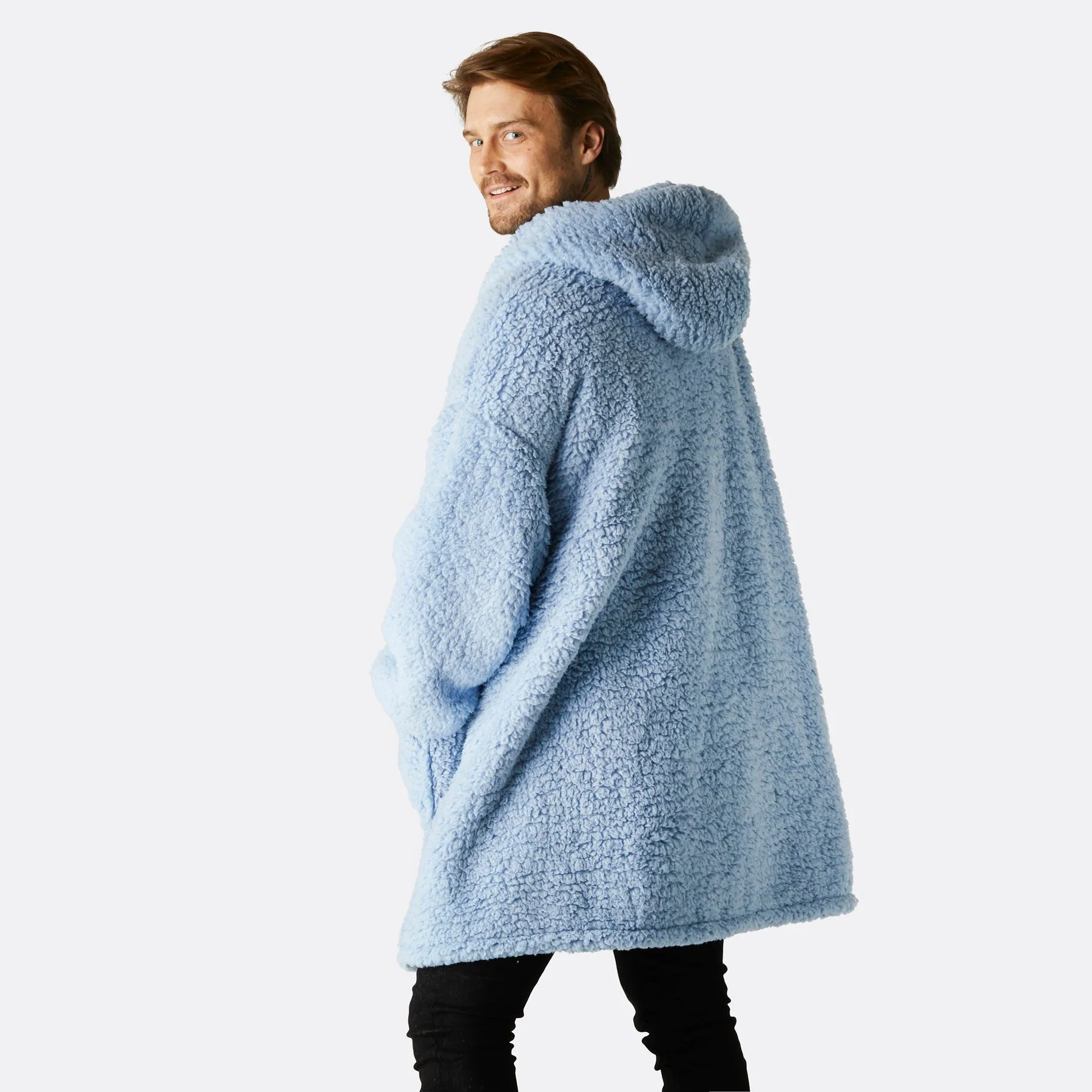 Blå Sherpa HappyHoodie - Image 5