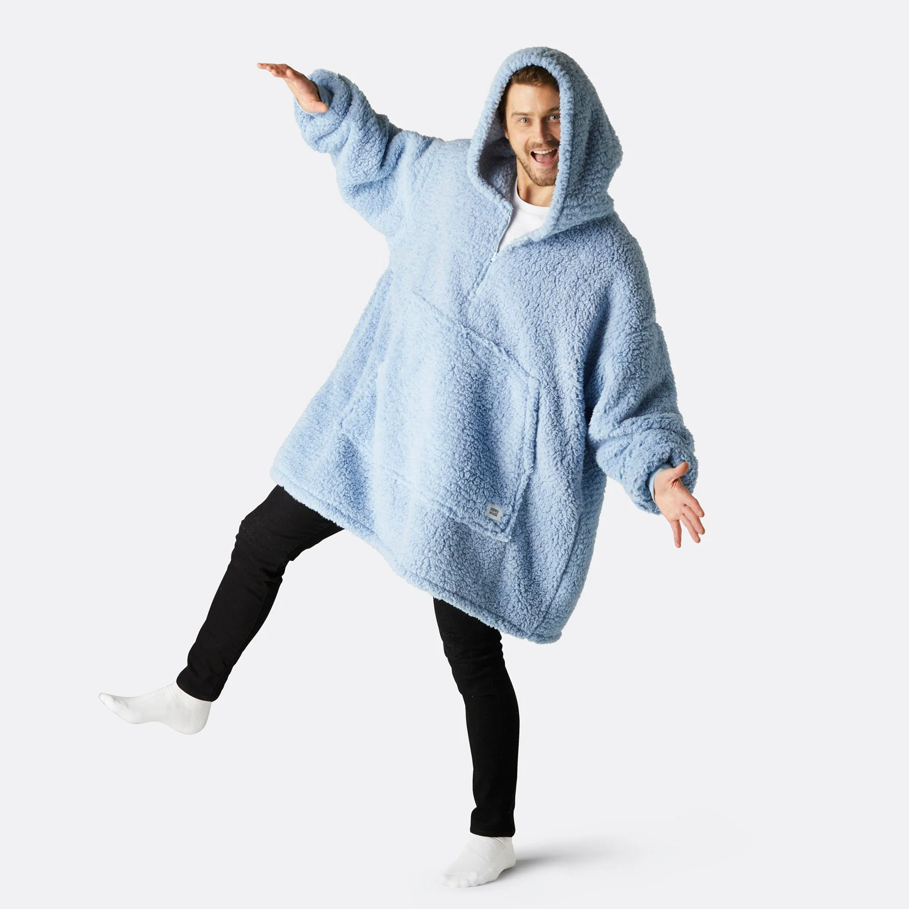 Blå Sherpa HappyHoodie - Image 6