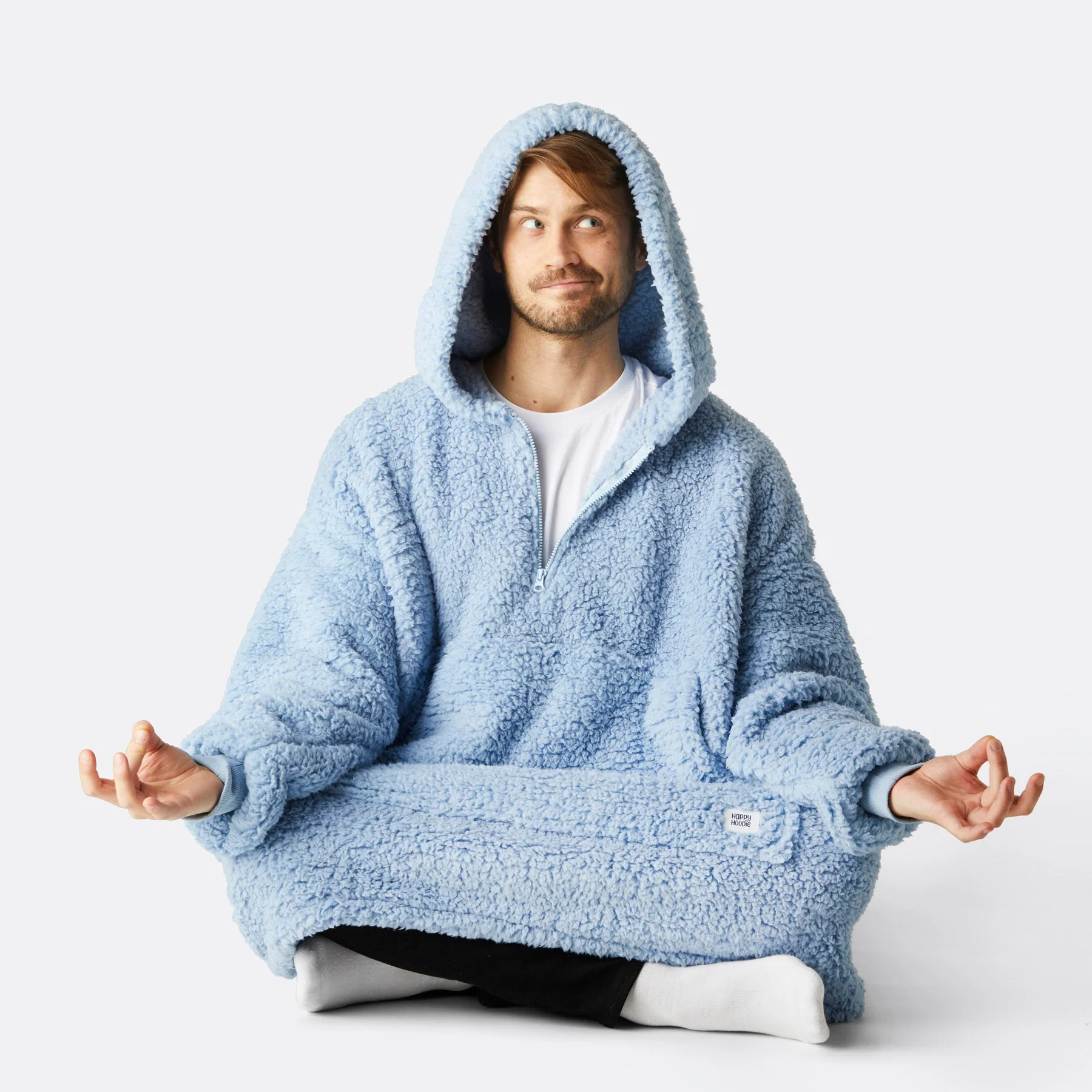 Blå Sherpa HappyHoodie - Image 7