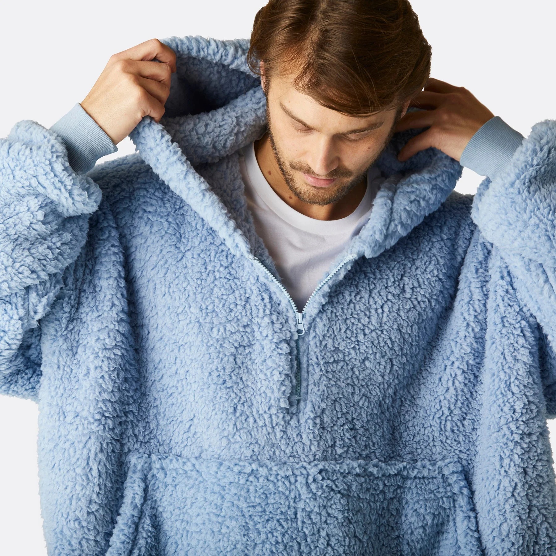 Blå Sherpa HappyHoodie - Image 8