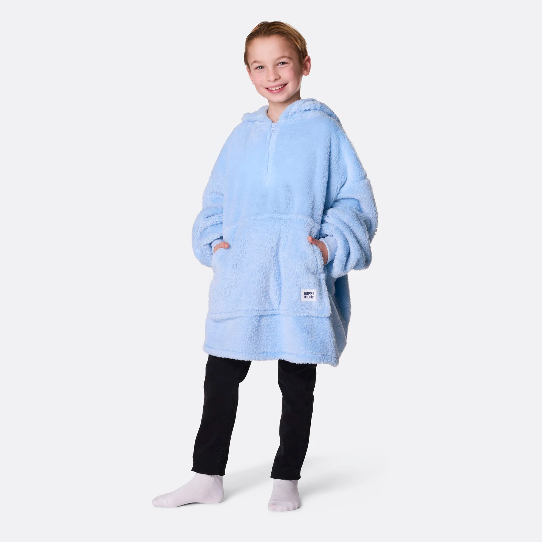 Blå Teddy HappyHoodie Barn