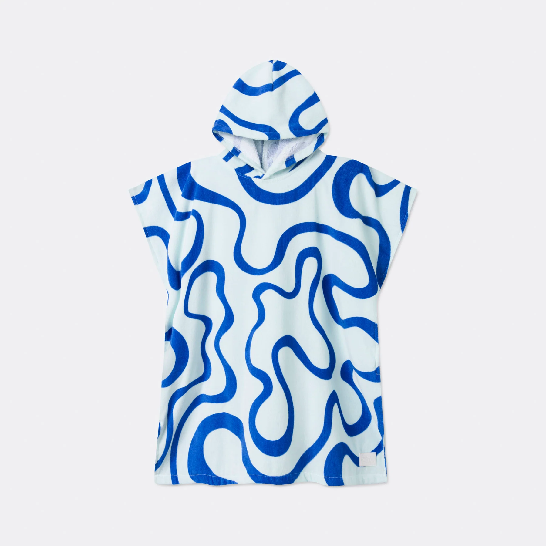 Blå Wavy Badeponcho Barn - Image 3