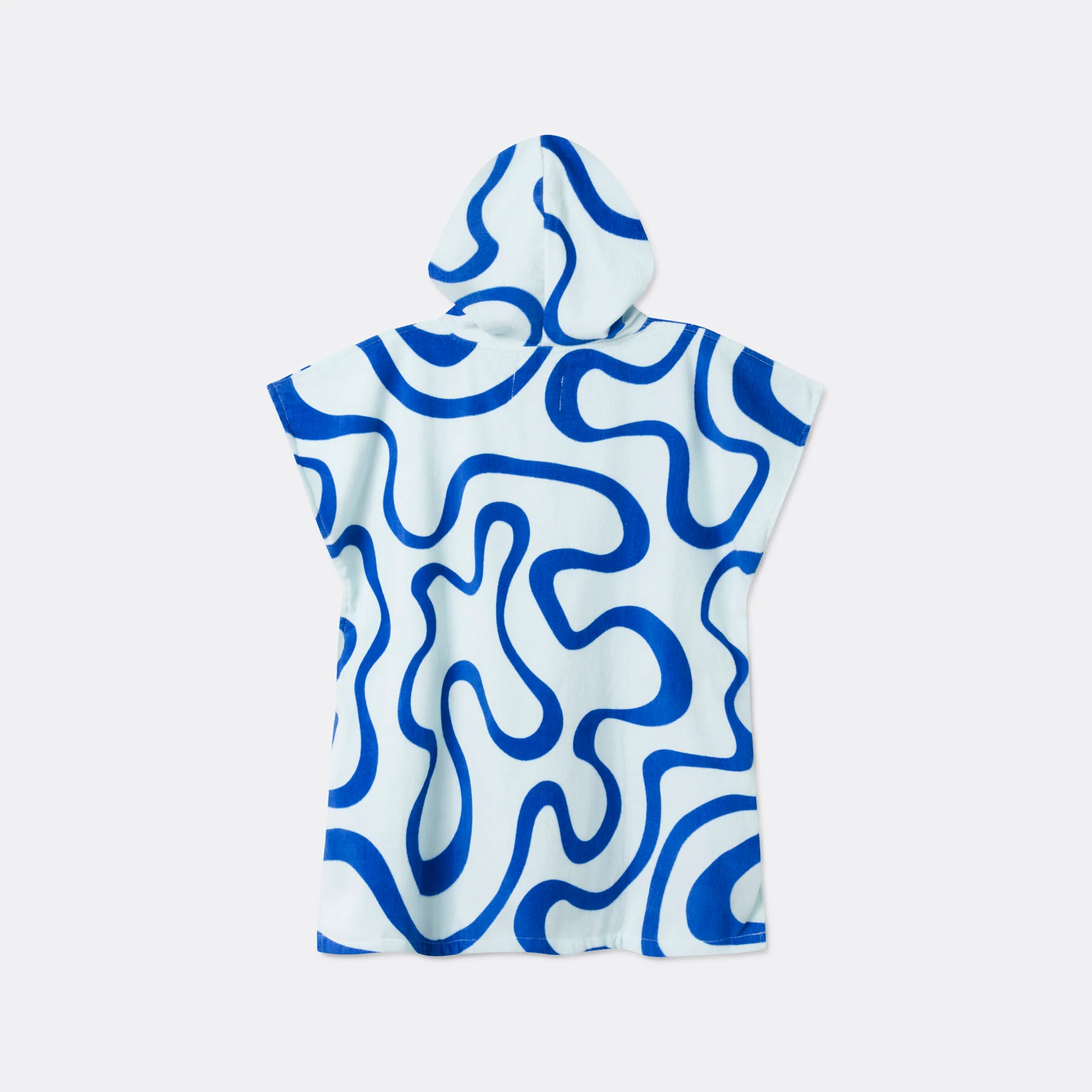 Blå Wavy Badeponcho Barn - Image 4