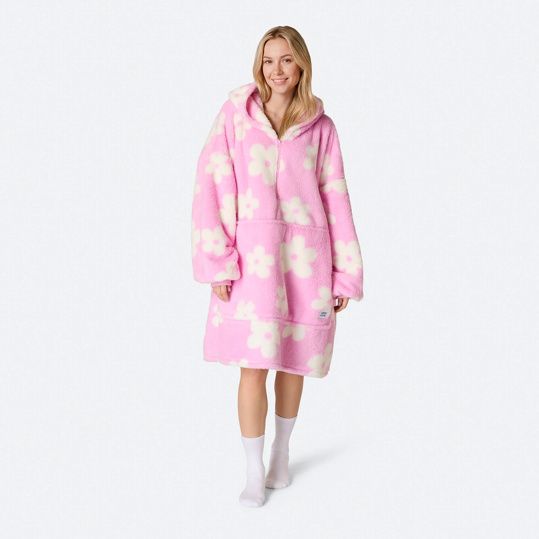 Blomster Rosa Teddy HappyHoodie