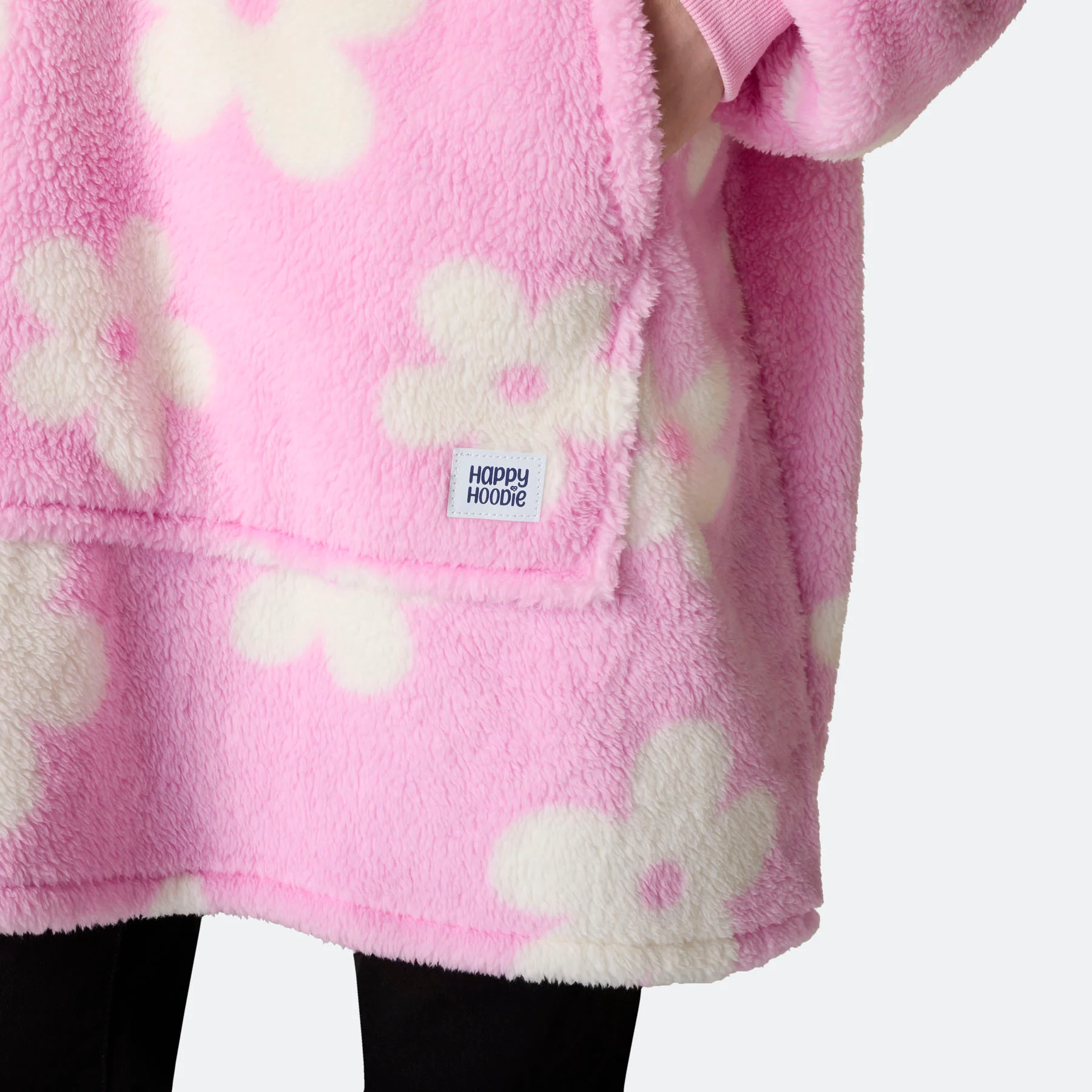 Blomster Rosa Teddy HappyHoodie - Image 9