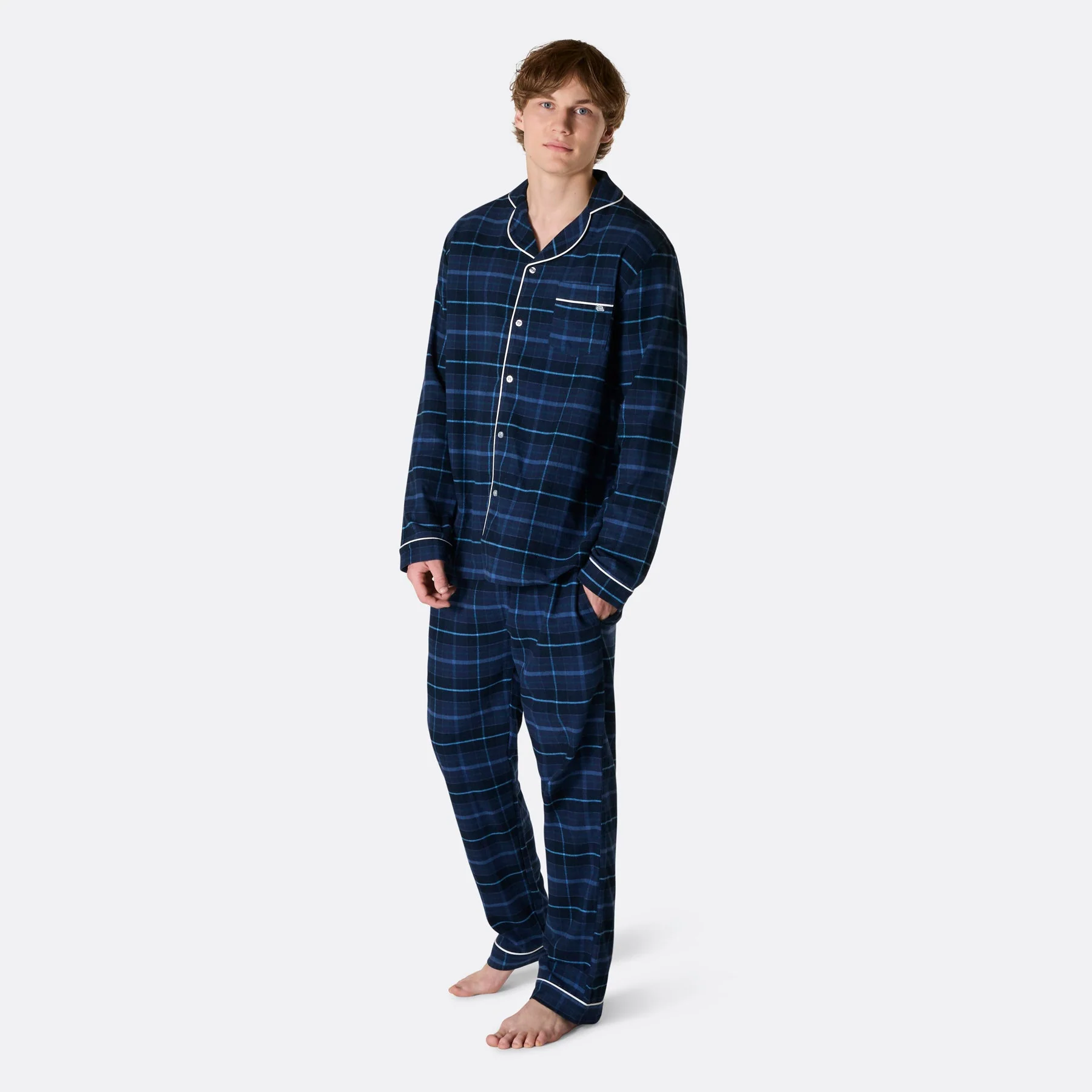 Flanell Blå Julepysj Familie - Image 4