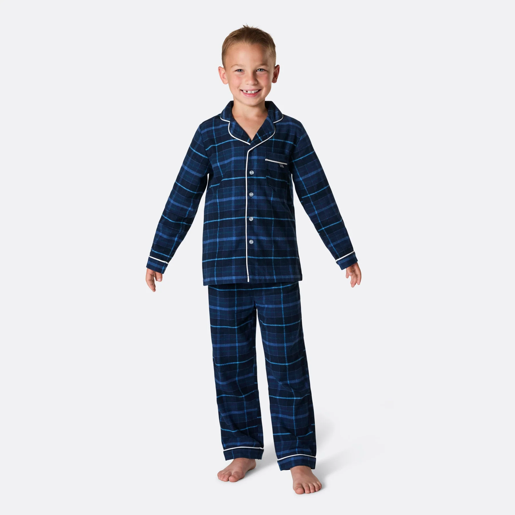 Flanell Blå Julepysj Familie - Image 5