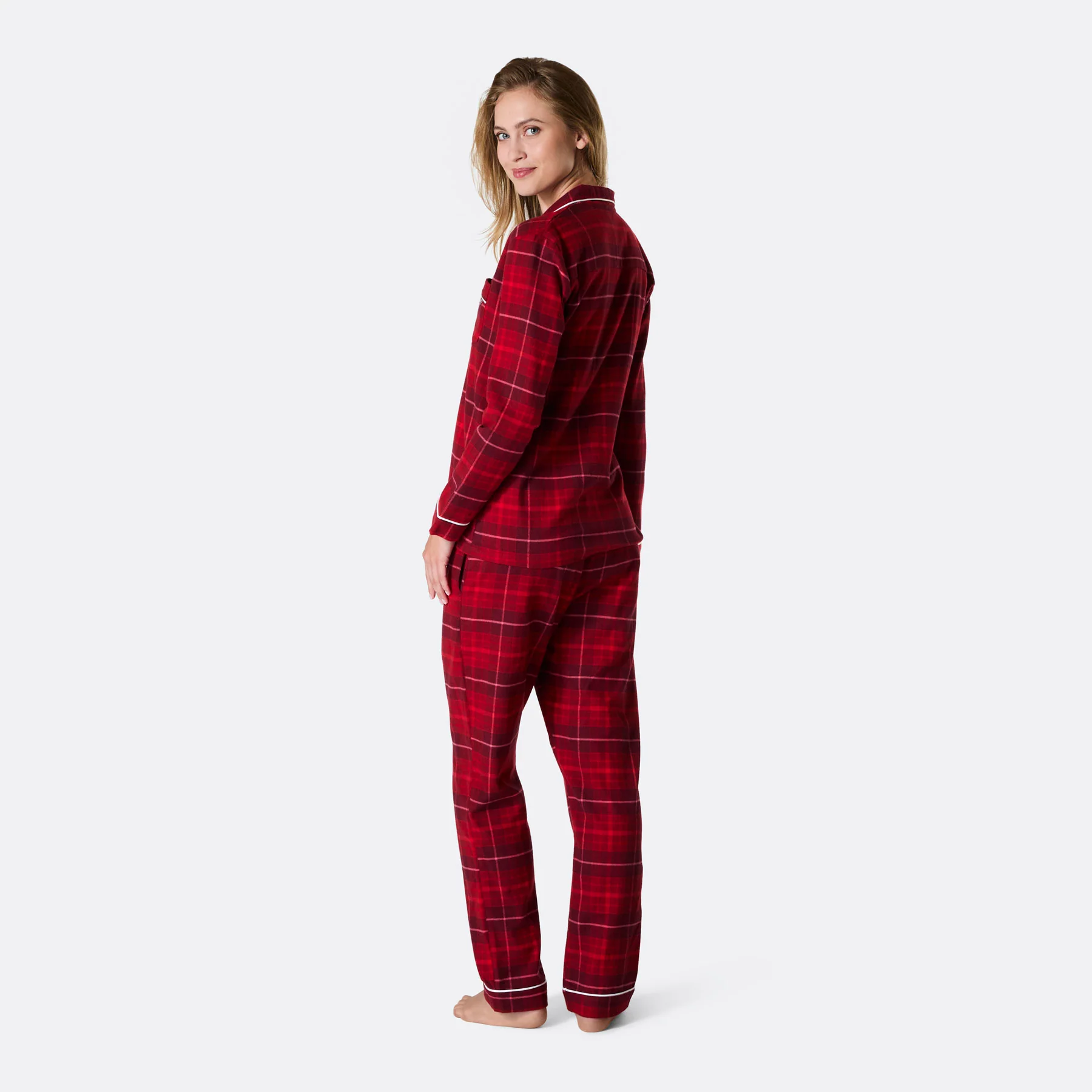 Flanell Rød Julepysj Dame - Image 4