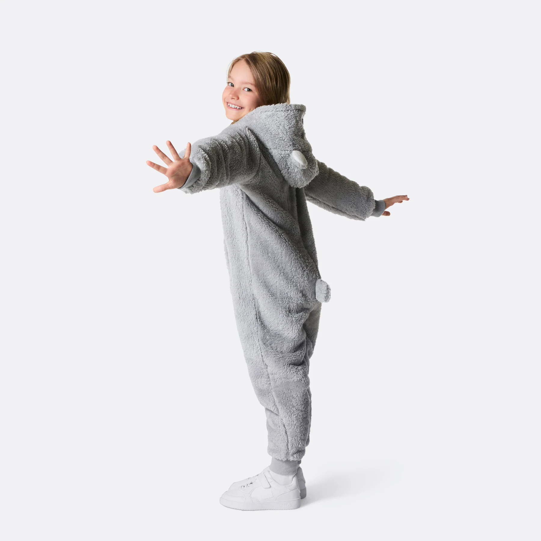 Grå Teddy Onesie Barn - Image 3