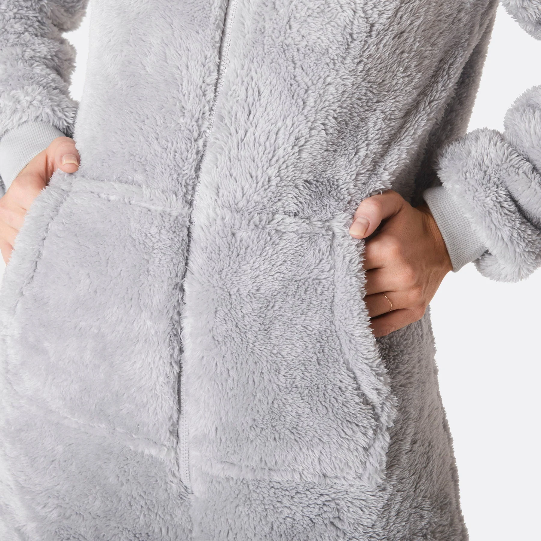 Grå Teddy Onesie Dame - Image 5