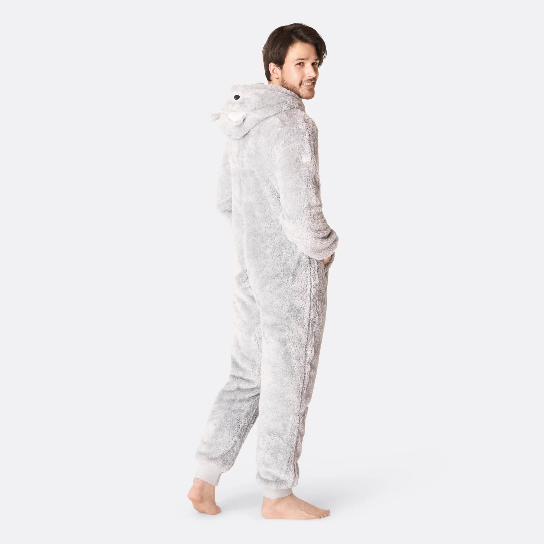 Grå Teddy Onesie Herre - Image 4
