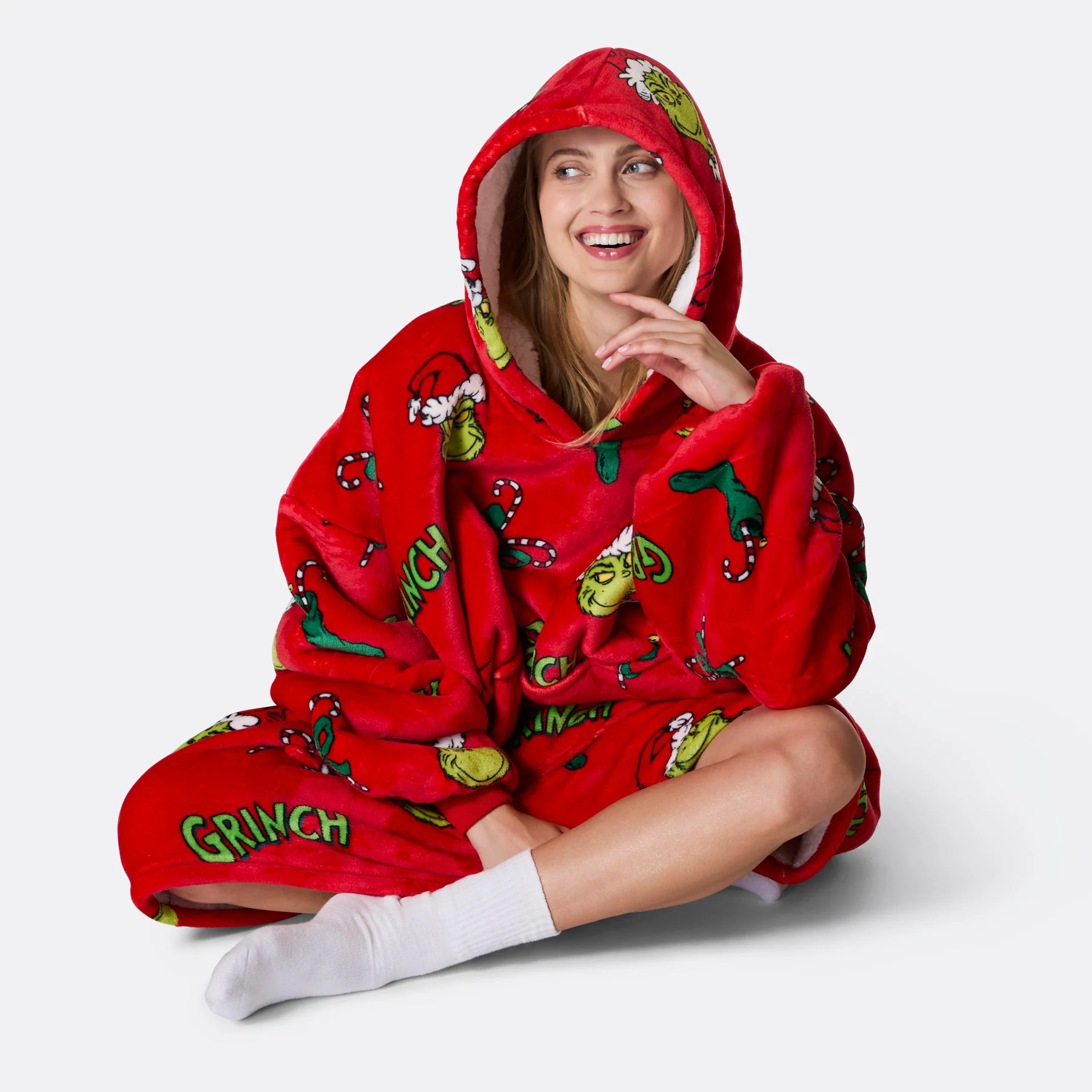 Grinchen Rød HappyHoodie