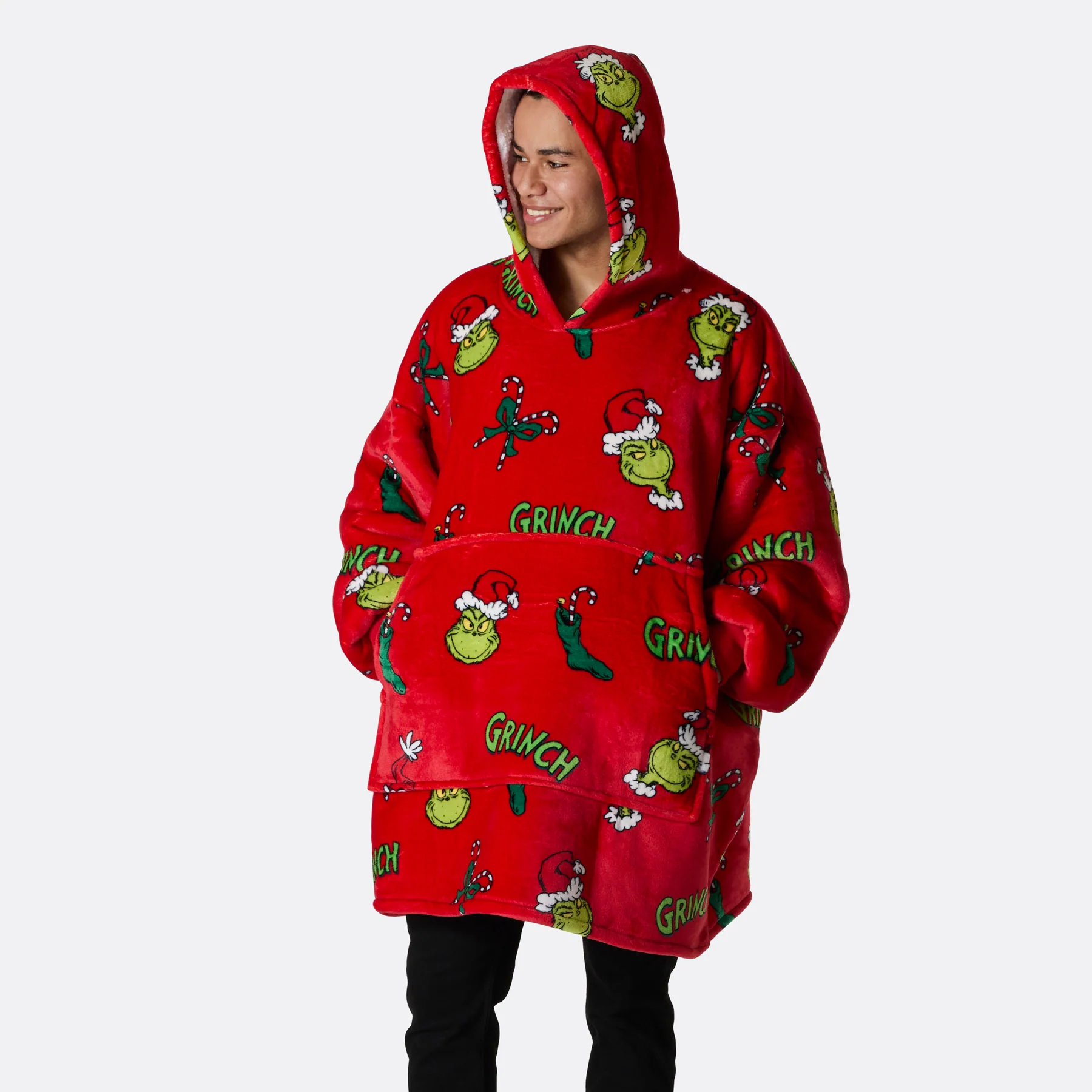 Grinchen Rød HappyHoodie - Image 4
