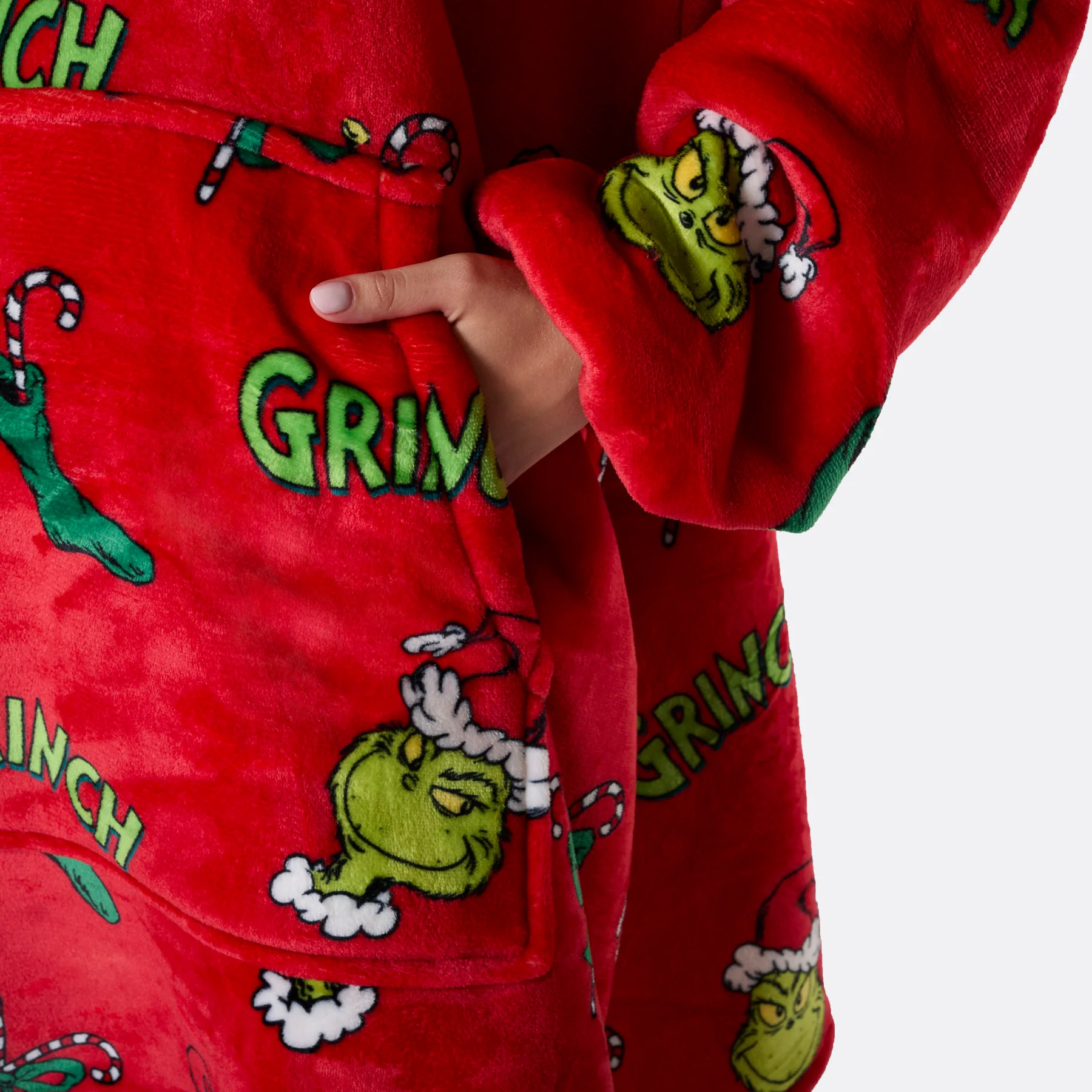 Grinchen Rød HappyHoodie - Image 9
