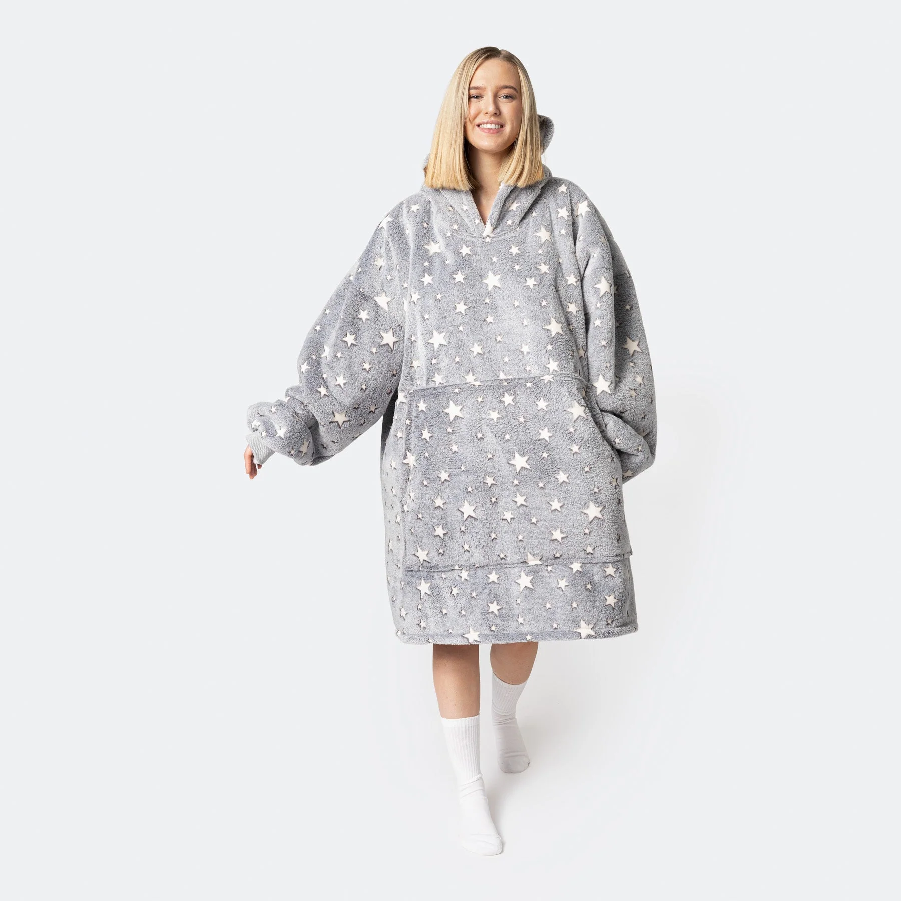 Stjerner Grå HappyHoodie - Image 3