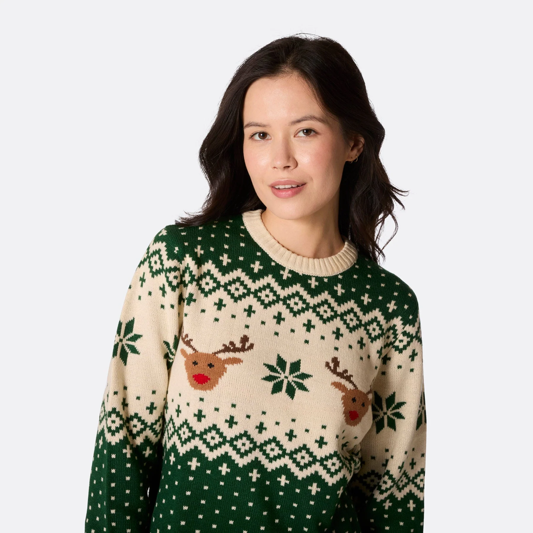 Julegenser til Hele Familien - Retro Reinsdyr Grønn - Image 8