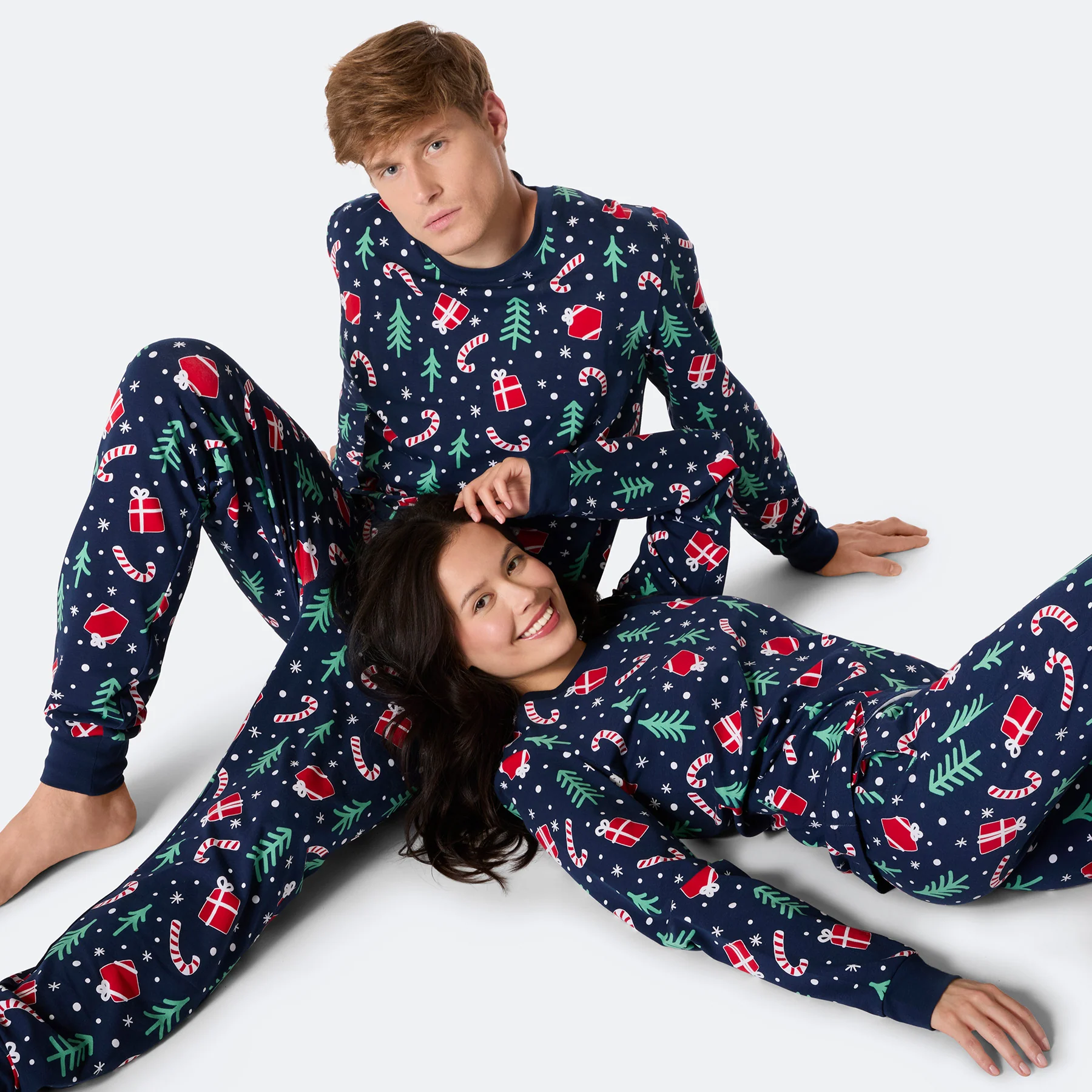 Julemønster Blå Julepysj Dame - Image 8