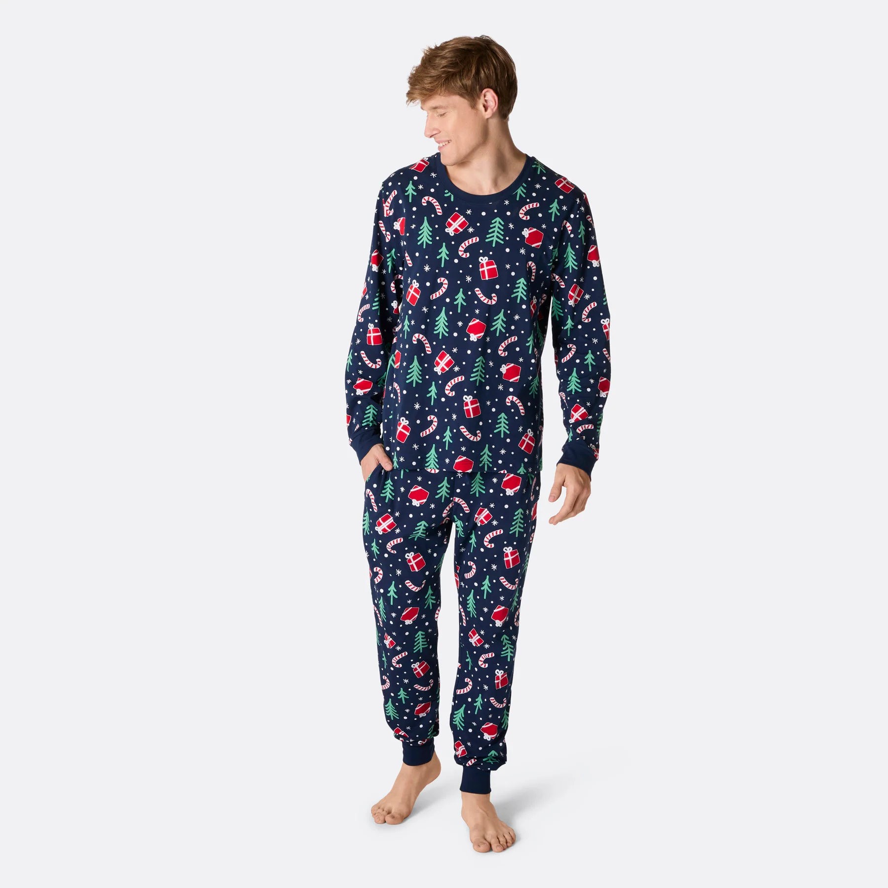Julemønster Blå Julepysj Herre - Image 3