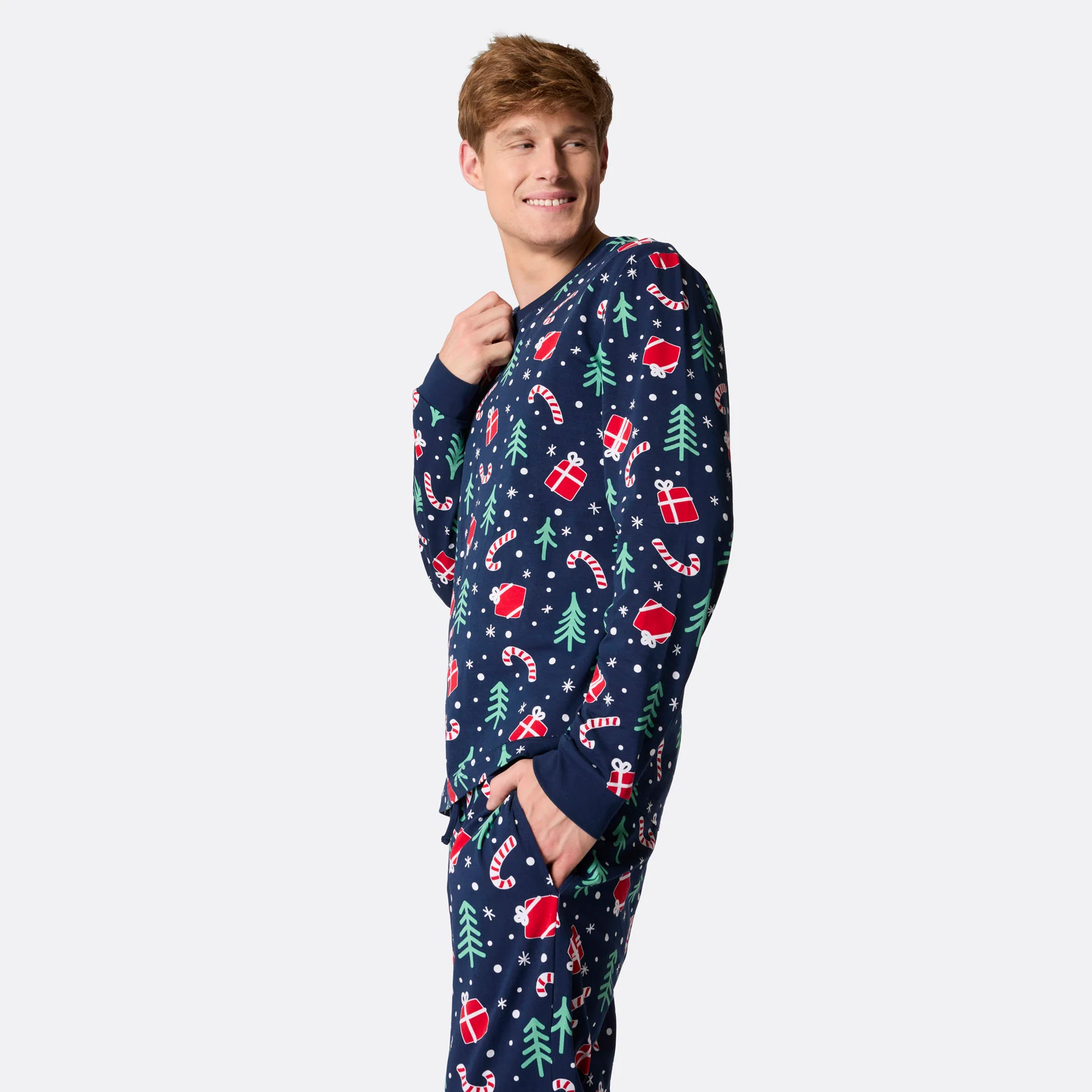Julemønster Blå Julepysj Herre - Image 5