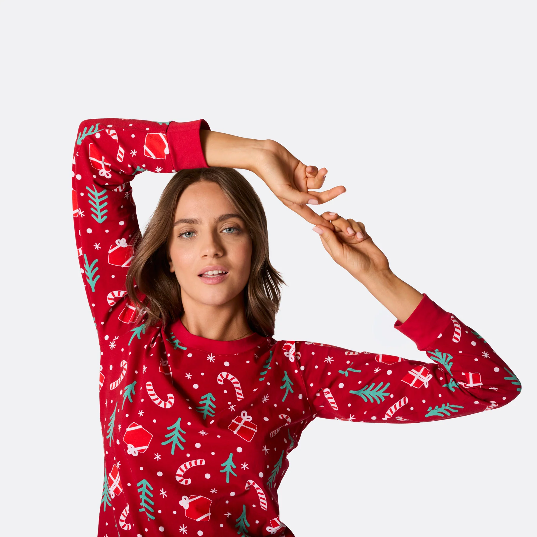 Julemønster Rød Julepysj Dame - Image 3