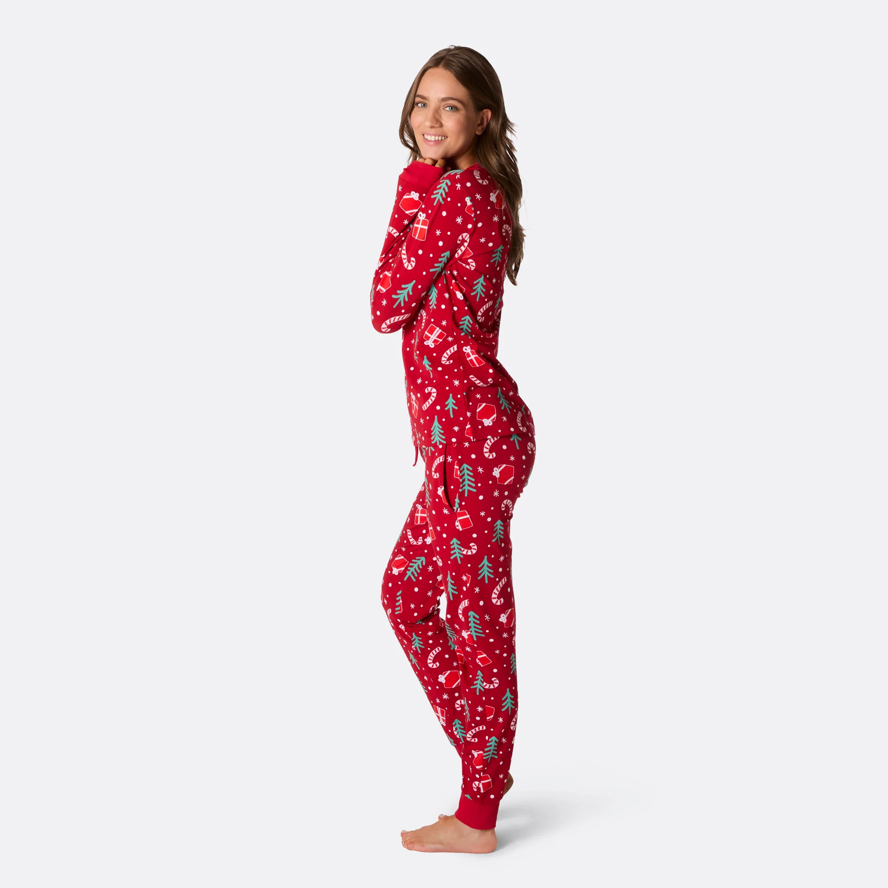 Julemønster Rød Julepysj Dame - Image 4