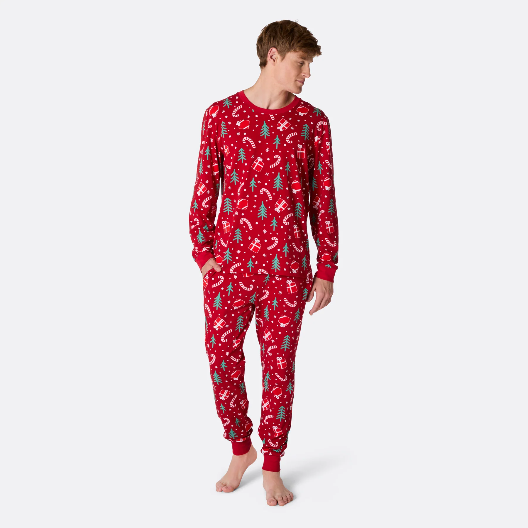 Julemønster Rød Julepysj Herre - Image 3