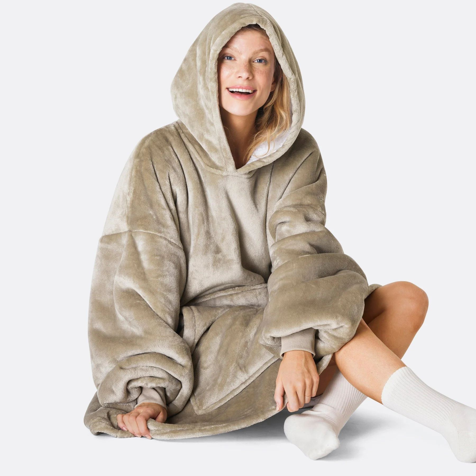 Khaki HappyHoodie - Image 4