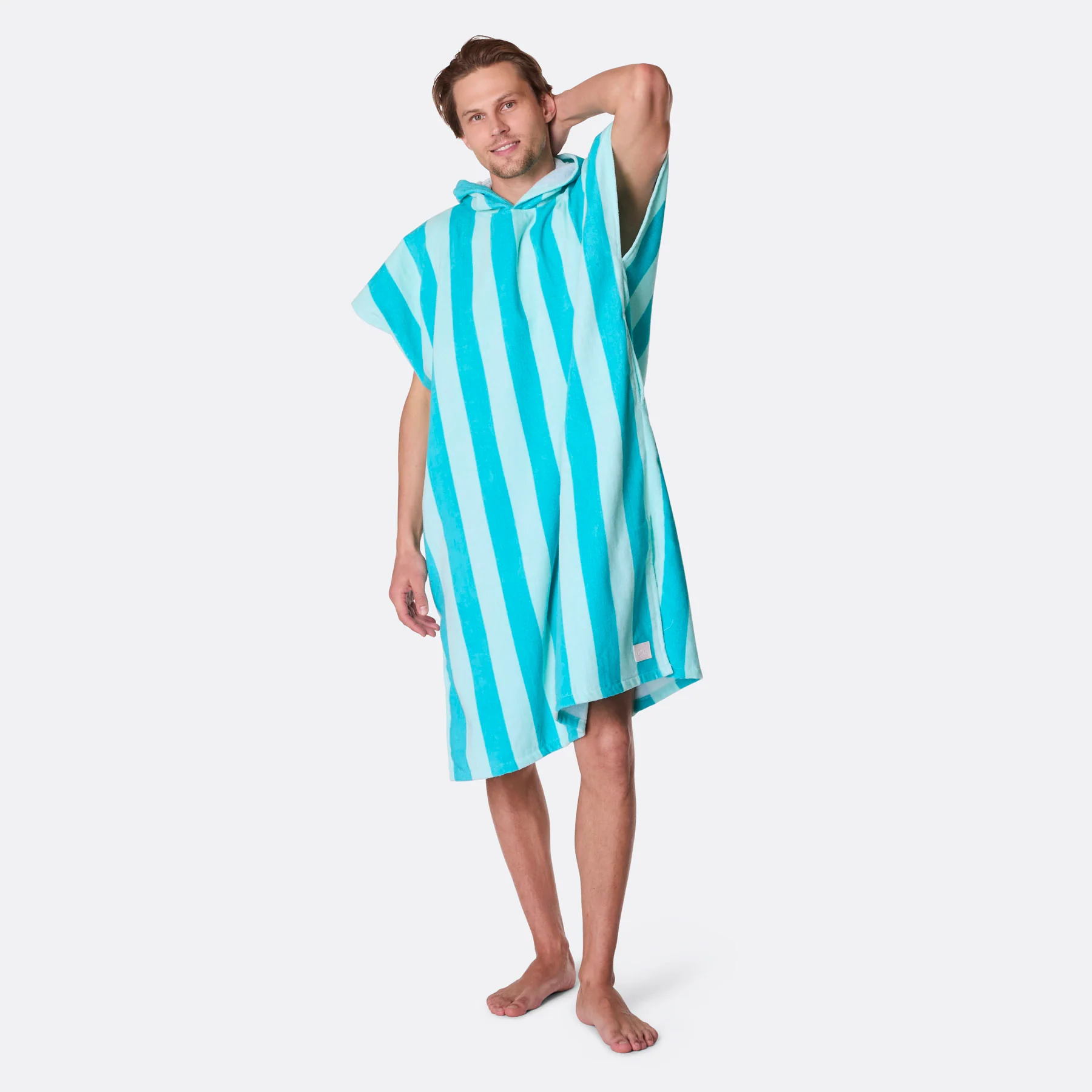 Korall Stripete Badeponcho - Image 4