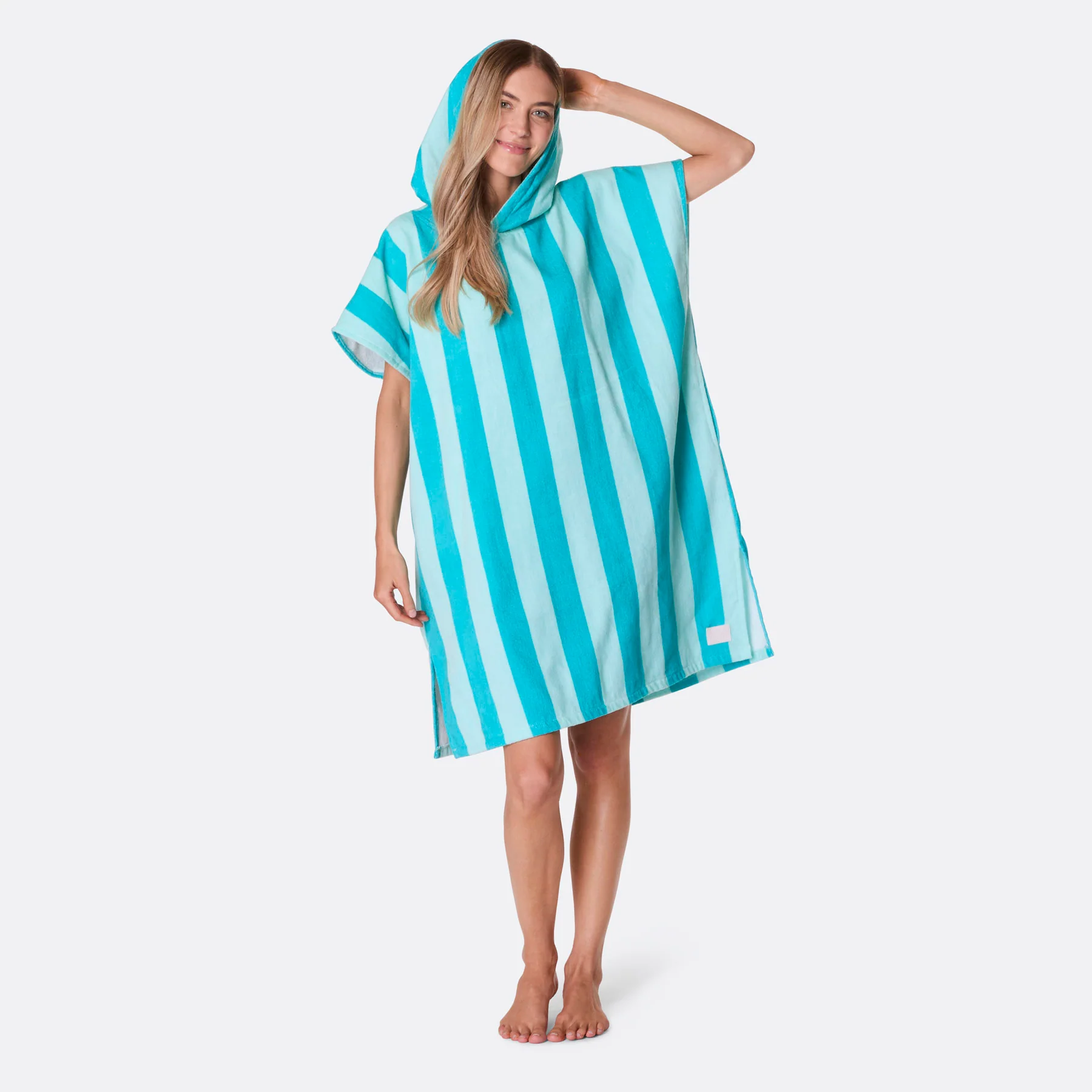 Korall Stripete Badeponcho - Image 6