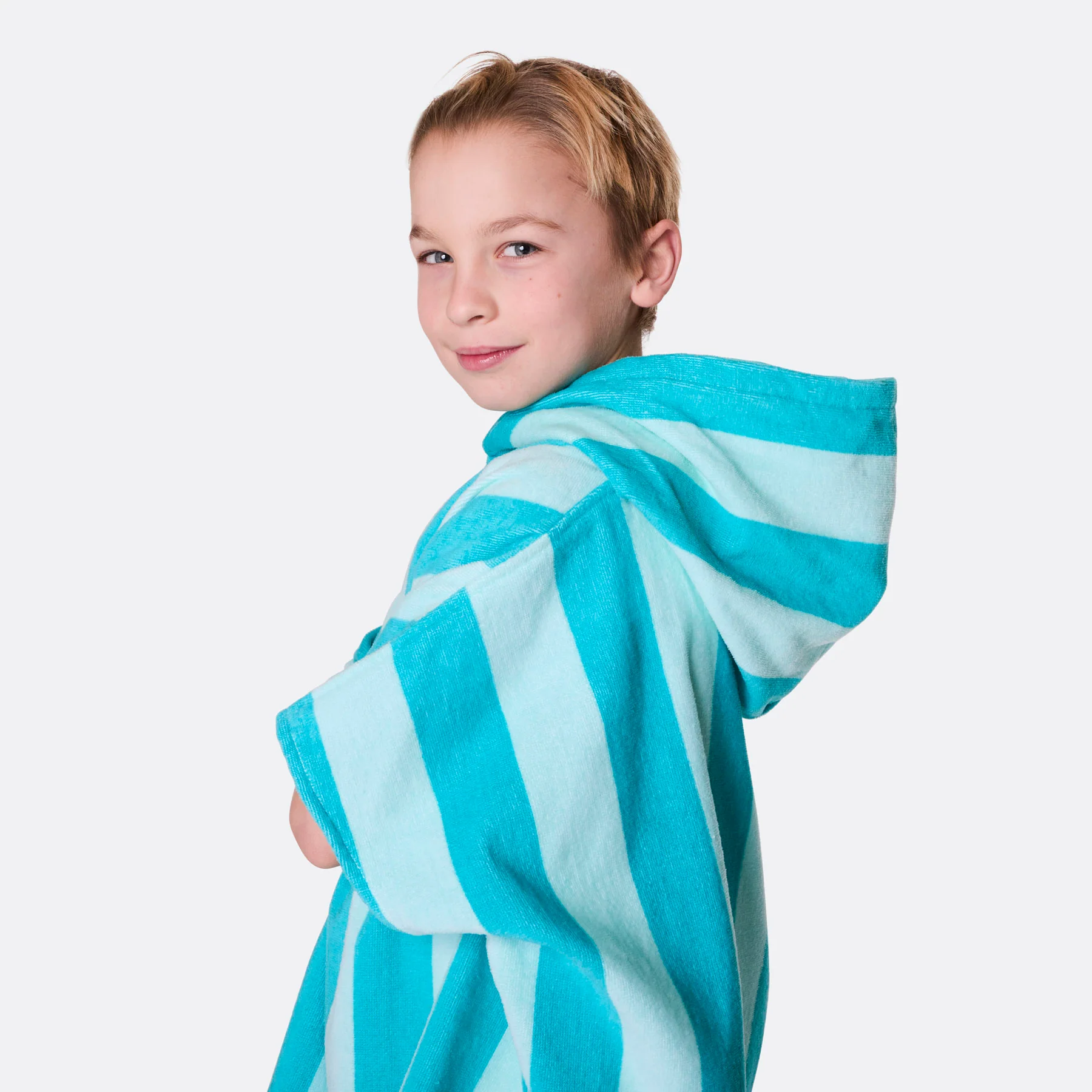 Korall Stripete Badeponcho Barn - Image 3