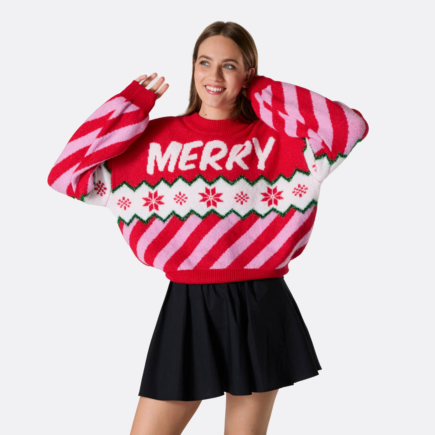 Merry Xmas Oversized Julegenser Dame - Image 3