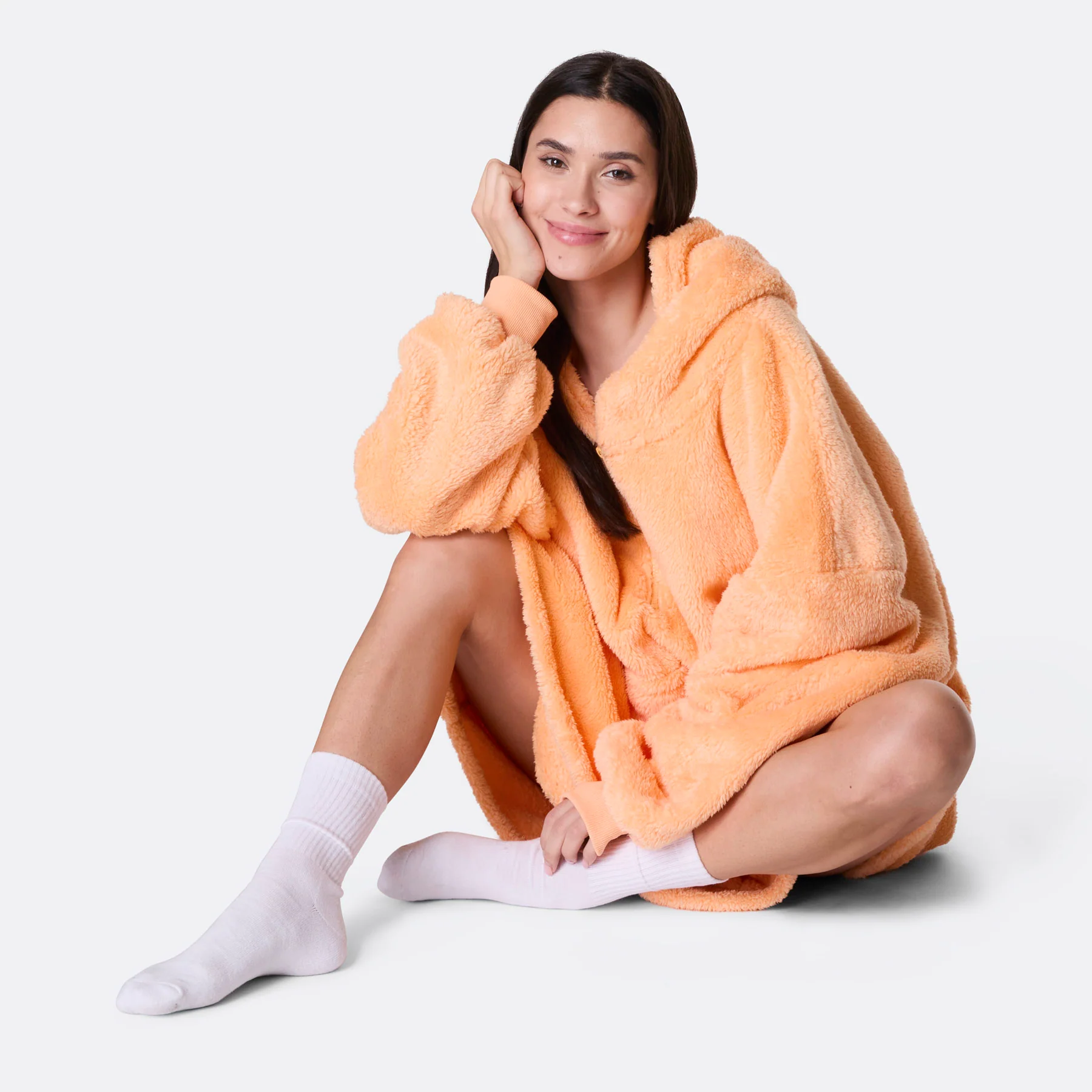 Peach Teddy HappyHoodie - Image 3
