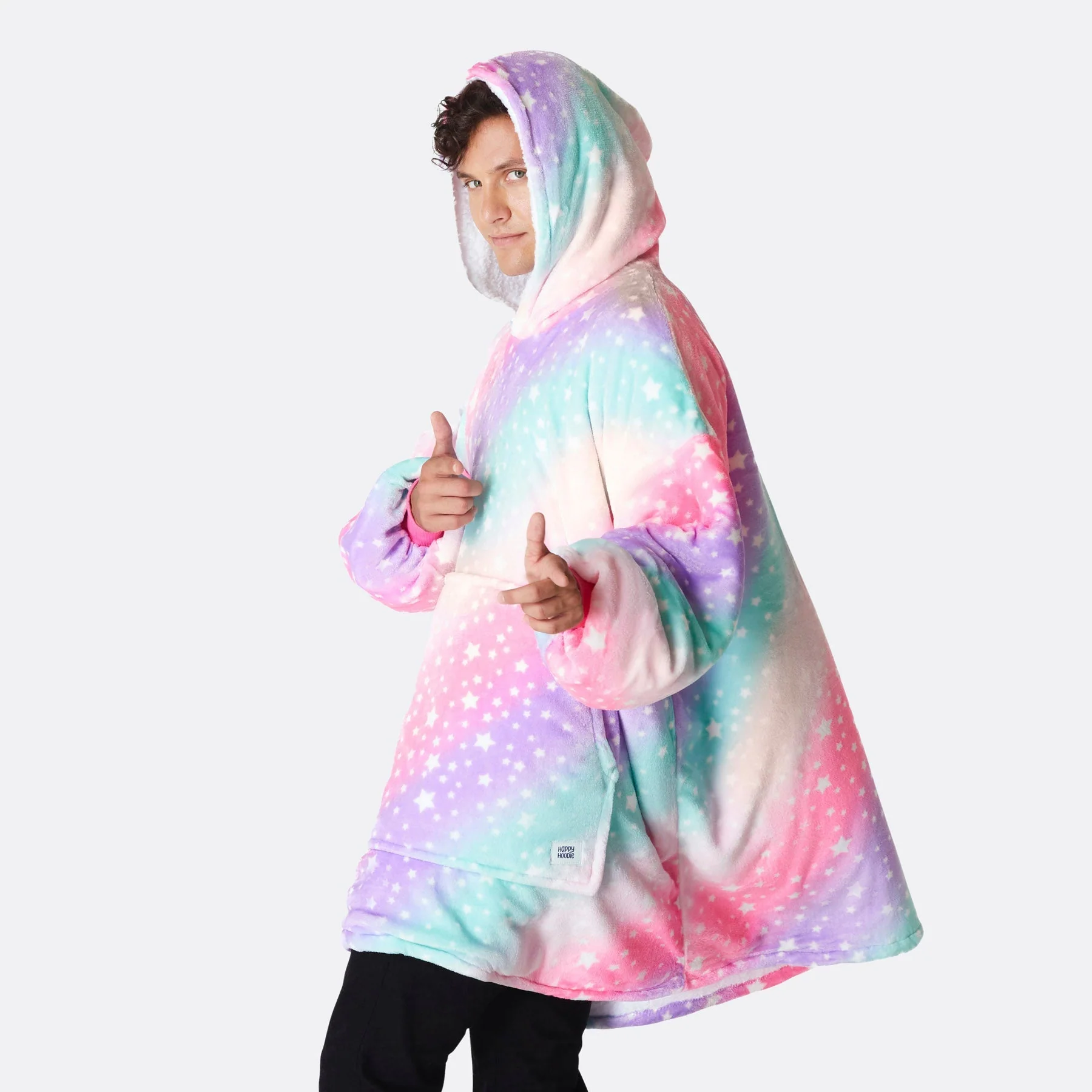 Regnbue Rosa HappyHoodie - Image 5