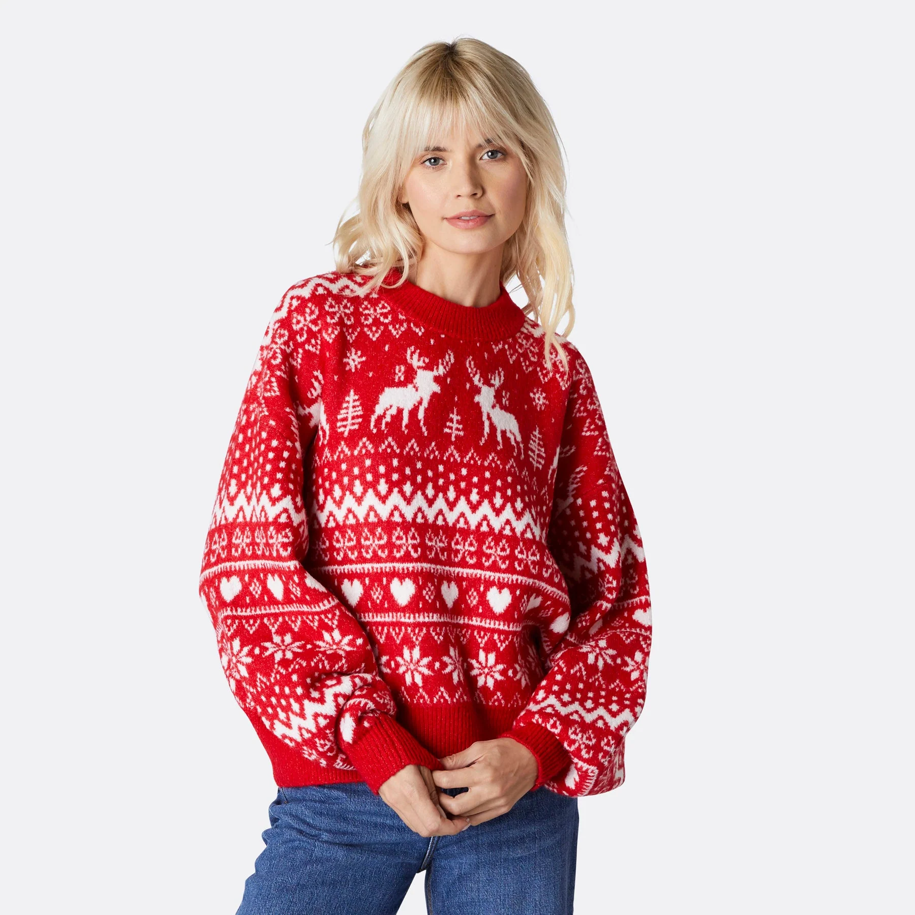 Reinsdyr Oversized Julegenser Dame - Image 3