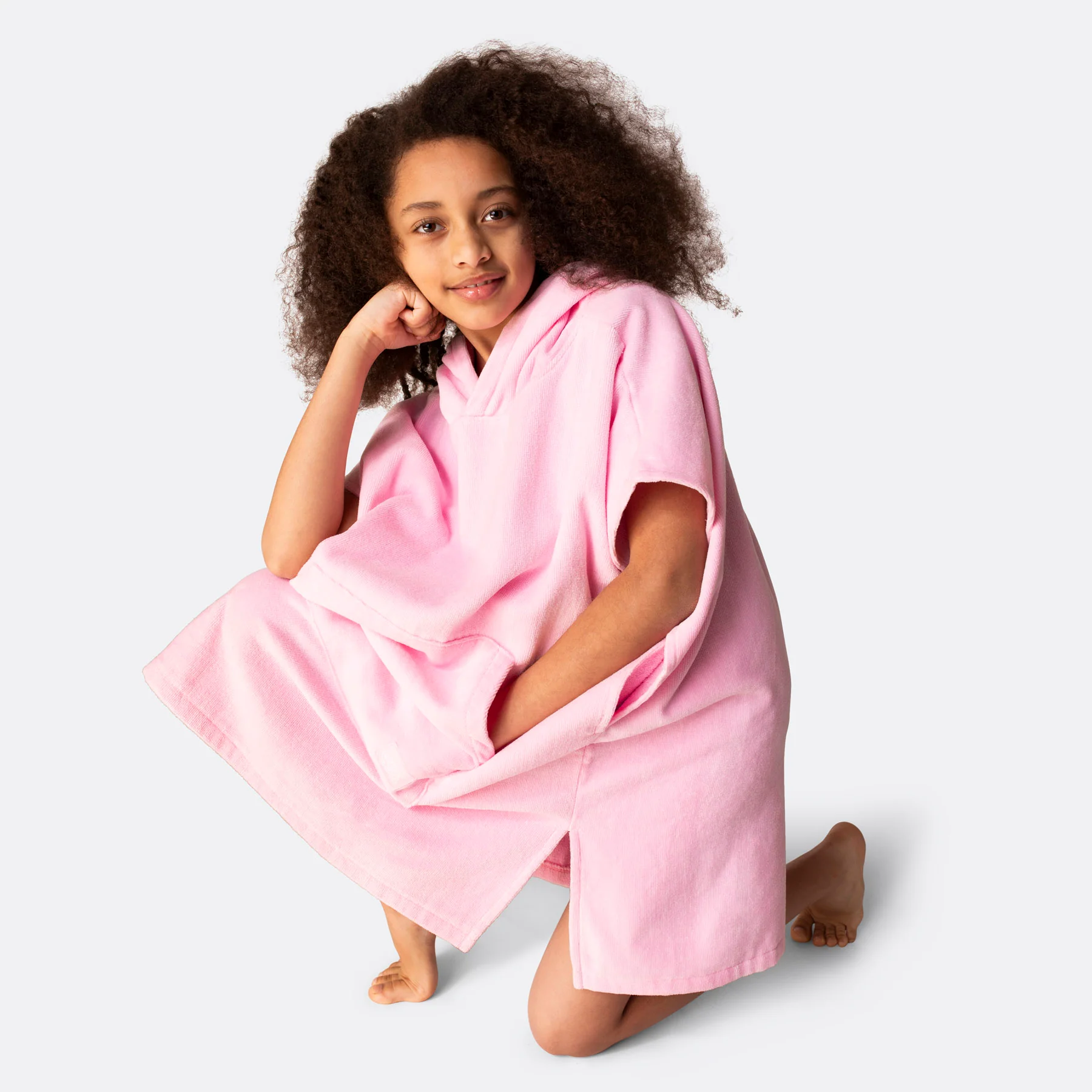 Bubblegum Rosa Badeponcho Barn - Image 4