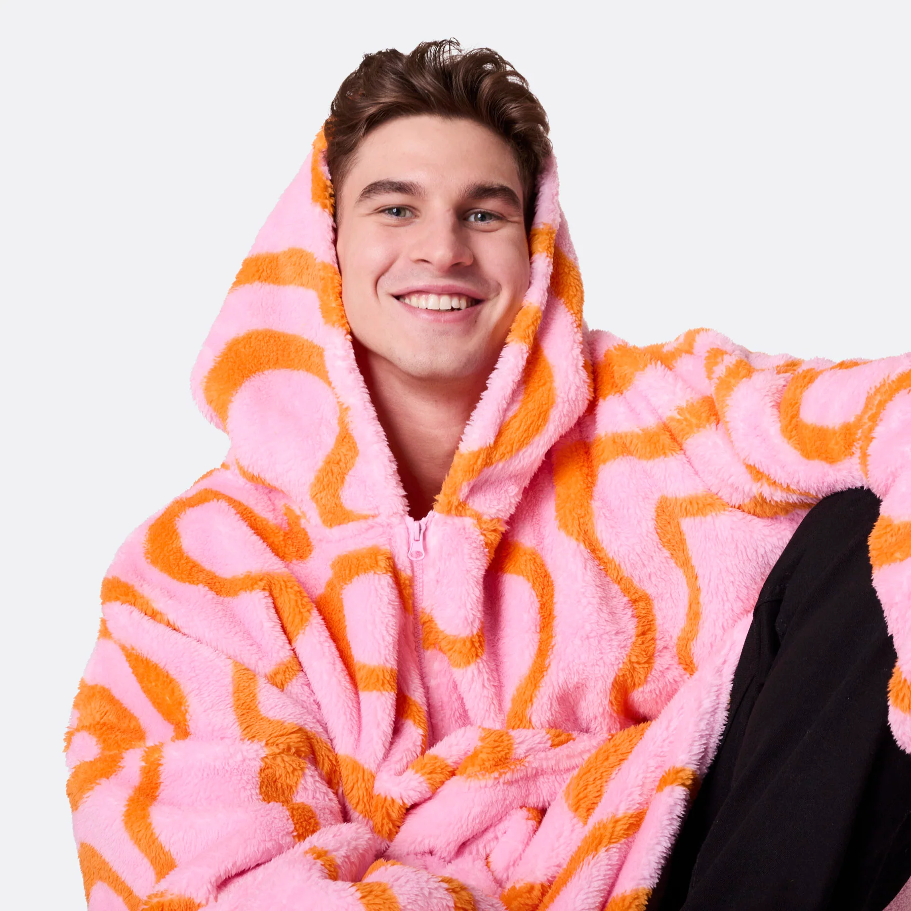 Rosa Wavy Teddy HappyHoodie - Image 3