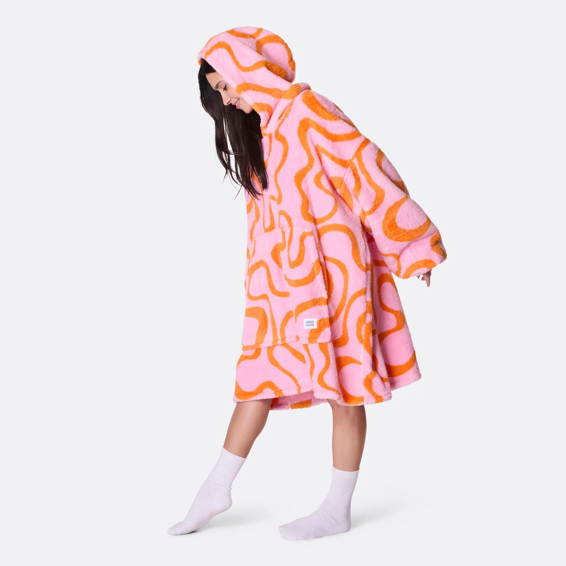 Rosa Wavy Teddy HappyHoodie - Image 6