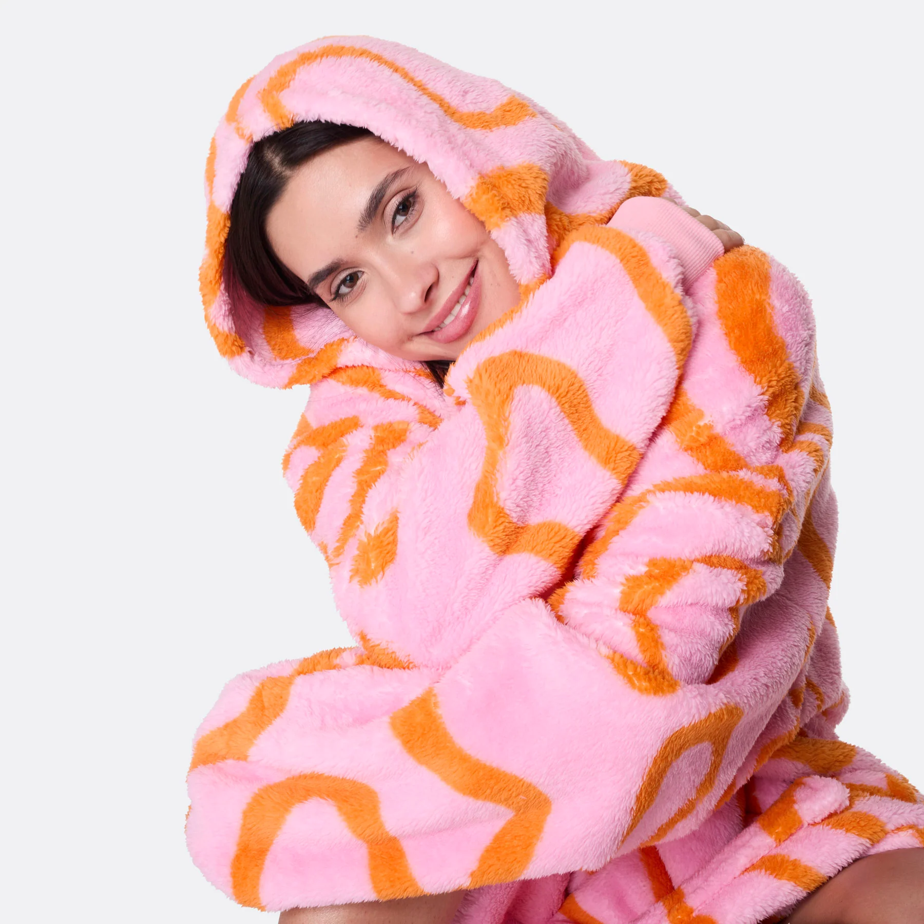 Rosa Wavy Teddy HappyHoodie - Image 8