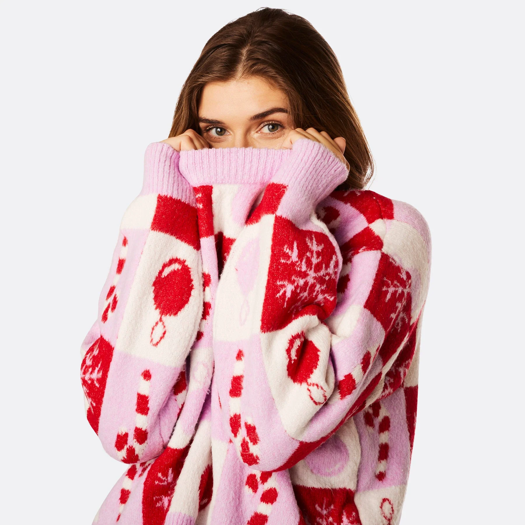 Rutete Oversized Julegenser Dame - Image 3