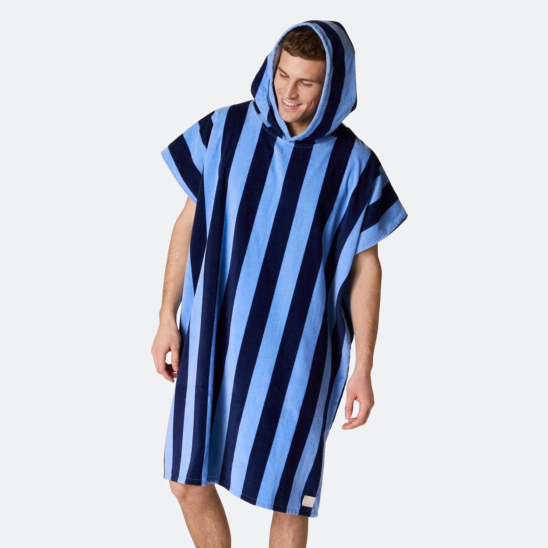Stripete Blå Badeponcho - Image 8