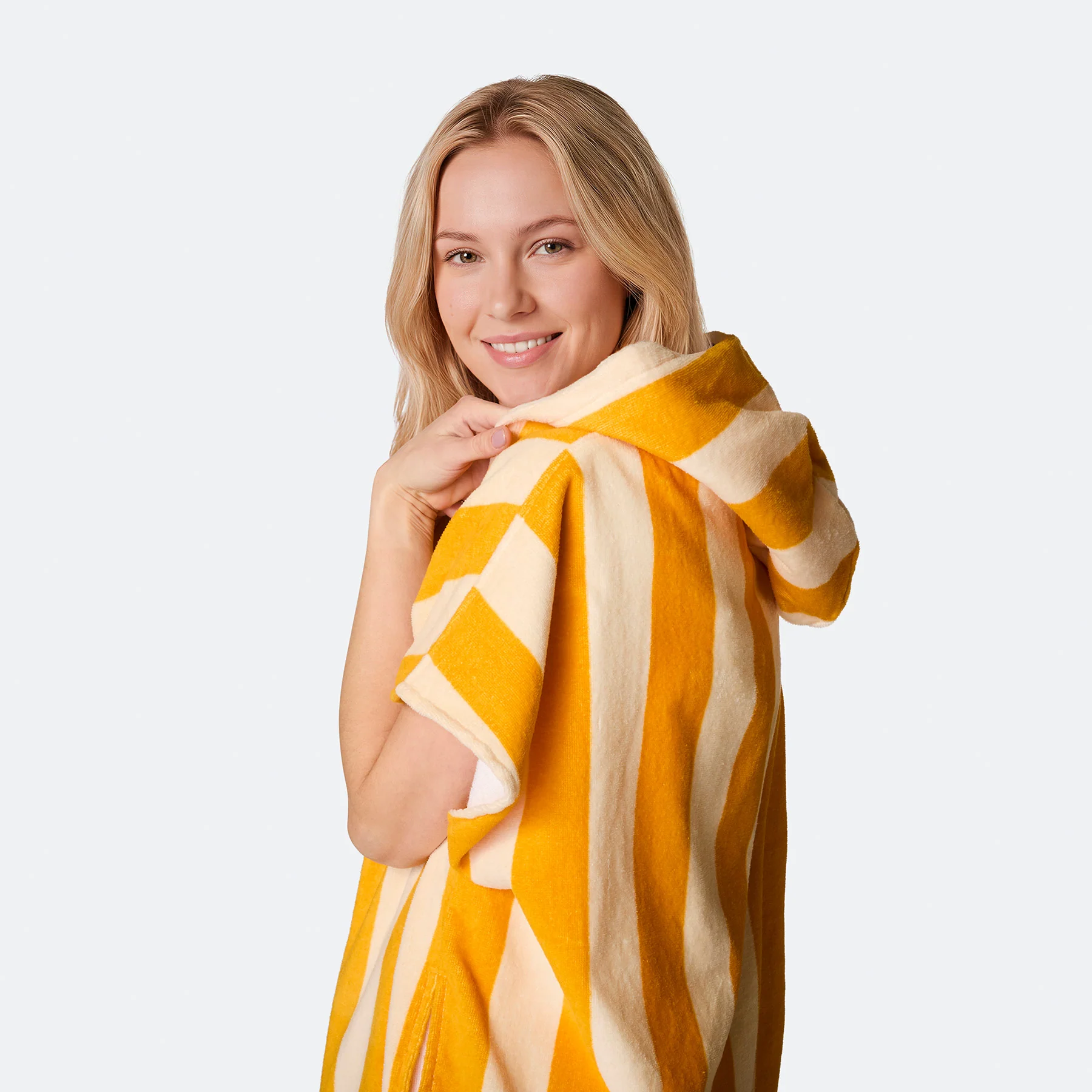 Stripete Gul Badeponcho - Image 6