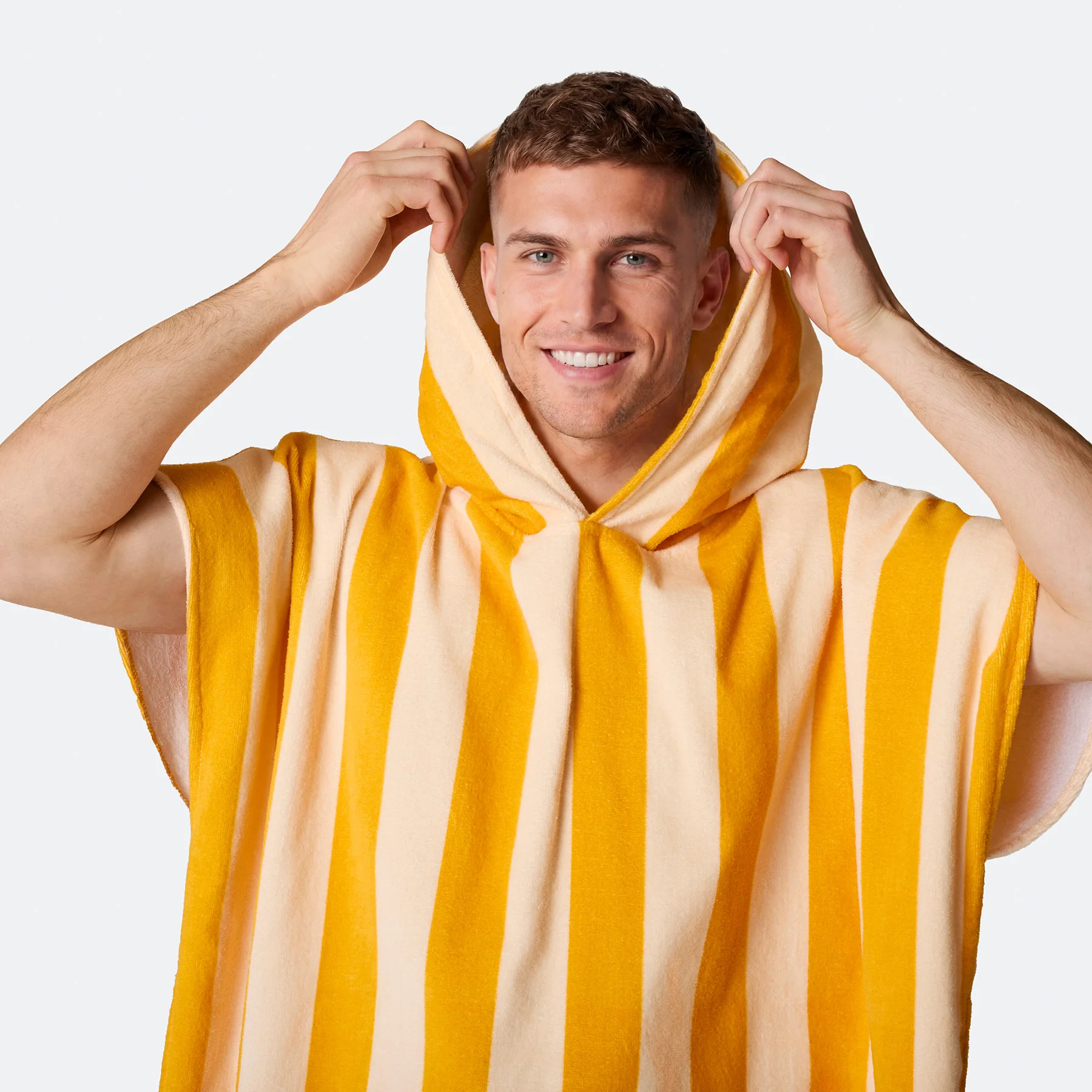Stripete Gul Badeponcho - Image 7
